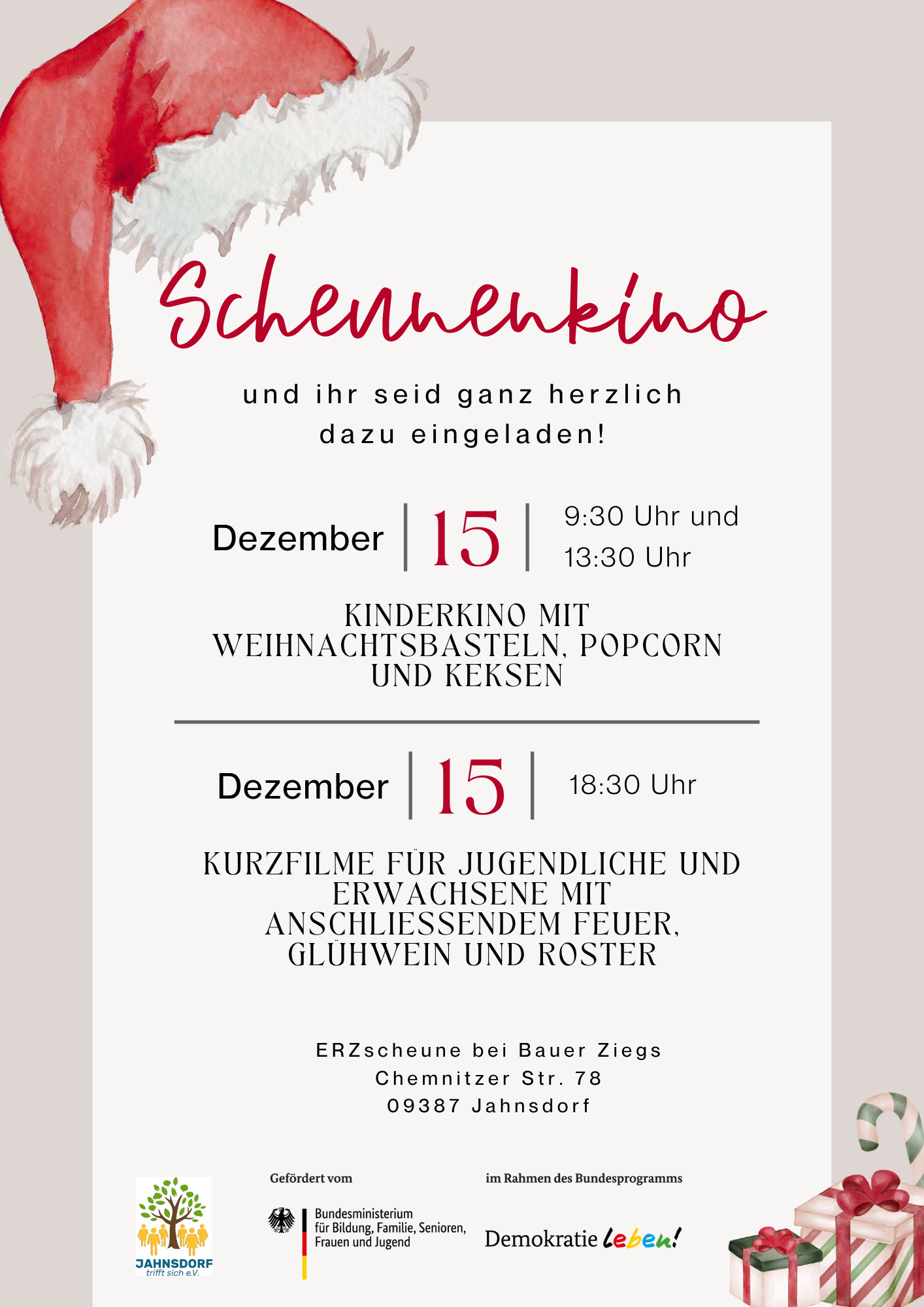 Flyer zu aktuellen Veranstaltungen